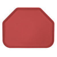 Cambro 1422TR410 14" x 22" Trapezoid Raspberry Cream Customizable Fiberglass Camtray - 12/Case