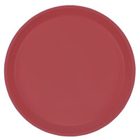 Cambro 1550410 16" Low Profile Round Raspberry Cream Customizable Fiberglass Camtray - 12/Case