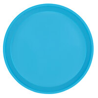 Cambro 1950518 19 1/2" Low Profile Round Robin Egg Blue Customizable Fiberglass Camtray - 12/Case