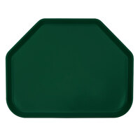 Cambro 1520TR119 14 9/16" x 19 1/2" Trapezoid Sherwood Green Customizable Fiberglass Camtray - 12/Case