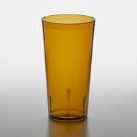 GET 6620-1-A 20 oz. Amber Customizable SAN Plastic Pebbled Tumbler - 72/Case