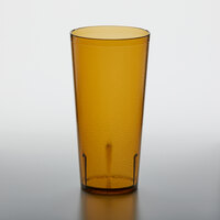 GET 6624-1-A 24 oz. Amber Customizable SAN Plastic Pebbled Tumbler - 72/Case