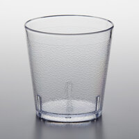 GET 6609-1-CL 9 oz. Clear Customizable SAN Plastic Short Pebbled Tumbler - 72/Case