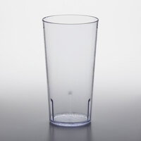 GET 6632-1-CL 32 oz. Clear Customizable SAN Plastic Tall Pebbled Tumbler - 48/Case