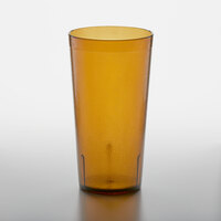 GET 6632-1-A 32 oz. Amber Customizable SAN Plastic Tall Pebbled Tumbler - 48/Case