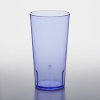 GET 6632-1-BL 32 oz. Blue Customizable SAN Plastic Tall Pebbled Tumbler - 48/Case