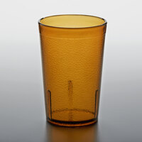 GET 6608-1-A 8 oz. Amber Customizable SAN Plastic Pebbled Tumbler - 72/Case