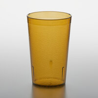 GET 6695-1-A 9.5 oz. Amber Customizable SAN Plastic Pebbled Tumbler - 72/Case