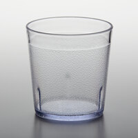 GET 6610-1-6-CL 10 oz. Clear Customizable SAN Plastic Short Pebbled Tumbler - 72/Case