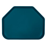 Cambro 1520TR401 14 9/16" x 19 1/2" Trapezoid Slate Blue Customizable Fiberglass Camtray - 12/Case