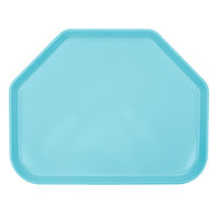 Cambro 1422TR177 14" x 22" Trapezoid Sky Blue Parchment Customizable Fiberglass Camtray - 12/Case