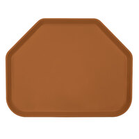 Cambro 1422TR508 14" x 22" Trapezoid Suede Brown Parchment Customizable Fiberglass Camtray - 12/Case