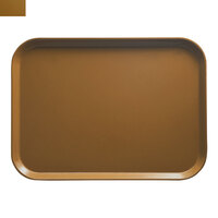 Cambro 2632508 10 7/16" x 12 3/4" (26,5 x 32,5 cm) Rectangular Metric Suede Brown Fiberglass Camtray - 12/Case