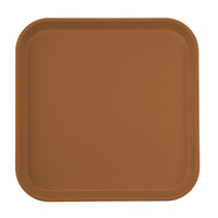 Cambro 1313508 13" x 13" (33 x 33 cm) Square Metric Suede Brown Customizable Fiberglass Camtray - 12/Case