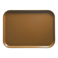 Cambro 16225508 16 1/2" x 22 1/2" Rectangular Suede Brown Customizable Fiberglass Camtray - 12/Case