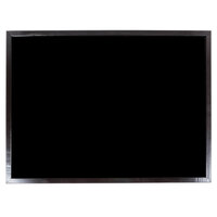 American Metalcraft 24" x 32" Dark Wood Frame Black Marker Board