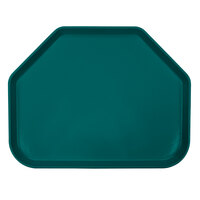 Cambro 1422TR414 14" x 22" Trapezoid Teal Customizable Fiberglass Camtray - 12/Case