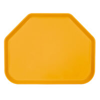 Cambro 1520TR171 14 9/16" x 19 1/2" Trapezoid Tuscan Gold Customizable Fiberglass Camtray - 12/Case