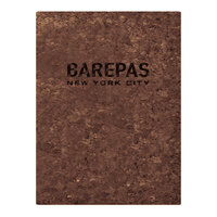 Menu Solutions CO600A-DB 5 1/2" x 8 1/2" Customizable Dark Cork Single View Menu Cover