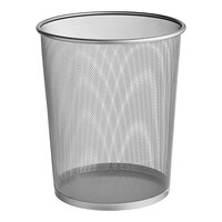 Rubbermaid FGWMB20SLV Concept Collection Silver Round Mesh Steel Wastebasket 20 Qt. / 5 Gallon