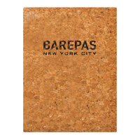 Menu Solutions CO600A-NC 5 1/2" x 8 1/2" Customizable Natural Cork Single View Menu Cover