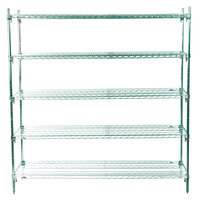 Metro 5A377K3 Stationary Super Erecta Adjustable 2 Series Metroseal 3 Wire Shelving Unit - 18" x 72" x 74"