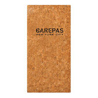 Menu Solutions CO600B-NC 5 1/2" x 11" Customizable Natural Cork Single View Menu Cover