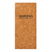 Menu Solutions CO600BA-NC 4 1/4" x 11" Customizable Natural Cork Single View Menu Cover