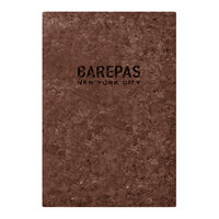 Menu Solutions CO600D-DB 8 1/2" x 14" Customizable Dark Cork Single View Menu Cover