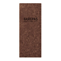 Menu Solutions CO600BA-DB 4 1/4" x 11" Customizable Dark Cork Single View Menu Cover