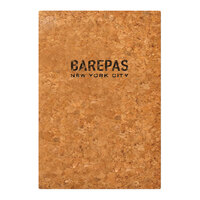 Menu Solutions CO600D-NC 8 1/2" x 14" Customizable Natural Cork Single View Menu Cover