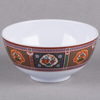 Thunder Group 3004TP Peacock 12 oz. Round Melamine Rice Bowl - 12/Case