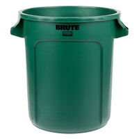 Rubbermaid FG261000DGRN BRUTE 10 Gallon Green Round Trash Can