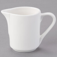 Tuxton AMU-100 Modena AlumaTux Pearl White (European White) 5 oz. China Creamer - 12/Case