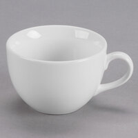 Tuxton AMU-087 Modena AlumaTux Pearl White (European White) 10 oz. China Round Cup - 24/Case