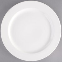 Tuxton AMU-008 Modena AlumaTux Pearl White (European White) 11 5/8" China Plate - 12/Case