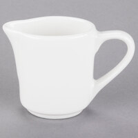 Tuxton AMU-105 Modena AlumaTux Pearl White (European White) 3 oz. China Creamer - 12/Case