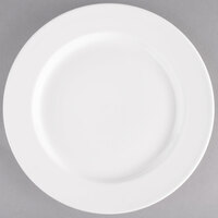 Tuxton AMU-006 Modena AlumaTux Pearl White (European White) 10" China Plate - 12/Case