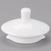 Tuxton AMU-101L Modena AlumaTux Pearl White (European White) China Coffee Pot Lid - 12/Case