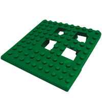 Cactus Mat 2554-HGC Dri-Dek 2" x 2" Hunter Green Vinyl Interlocking Drainage Floor Tile Corner Piece - 9/16" Thick