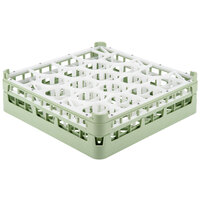 Vollrath 52702 Signature Lemon Drop Full-Size Light Green 20-Compartment 4 13/16" Medium Plus Glass Rack