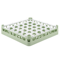 Vollrath 52689 Signature Full-Size Light Green 36-Compartment 2 13/16" Short Glass Rack