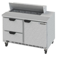 Beverage-Air SPED48HC-10-2 48" 1 Door 2 Drawer Refrigerated Sandwich Prep Table