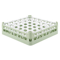 Vollrath 52714 Signature Full-Size Light Green 36-Compartment 4 5/16" Medium Glass Rack