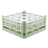 Vollrath 52720 Signature Full-Size Light Green 16-Compartment 7 1/8" X-Tall Glass Rack