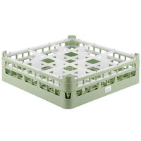 Vollrath 52727 Signature Full-Size Light Green 9-Compartment 4 5/16" Medium Glass Rack