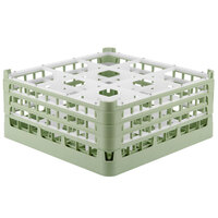 Vollrath 52730 Signature Full-Size Light Green 9-Compartment 7 1/8" X-Tall Glass Rack