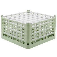 Vollrath 52734 Signature Full-Size Light Green 36-Compartment 9 15/16" XXX-Tall Glass Rack