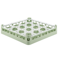 Vollrath 52766 Signature Full-Size Light Green 16-Compartment 3 1/4" Short Plus Glass Rack