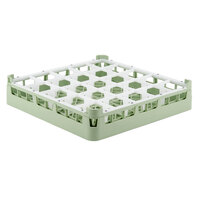 Vollrath 52772 Signature Full-Size Light Green 25-Compartment 3 1/4" Short Plus Glass Rack
